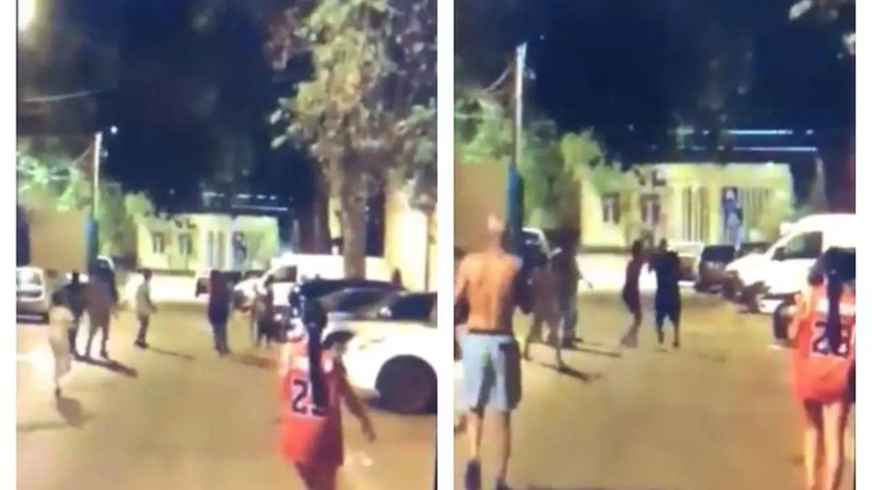 Conflict sângeros în Rahova. Cearta copiilor a declanşat o bătaie între părinţi (VIDEO)
