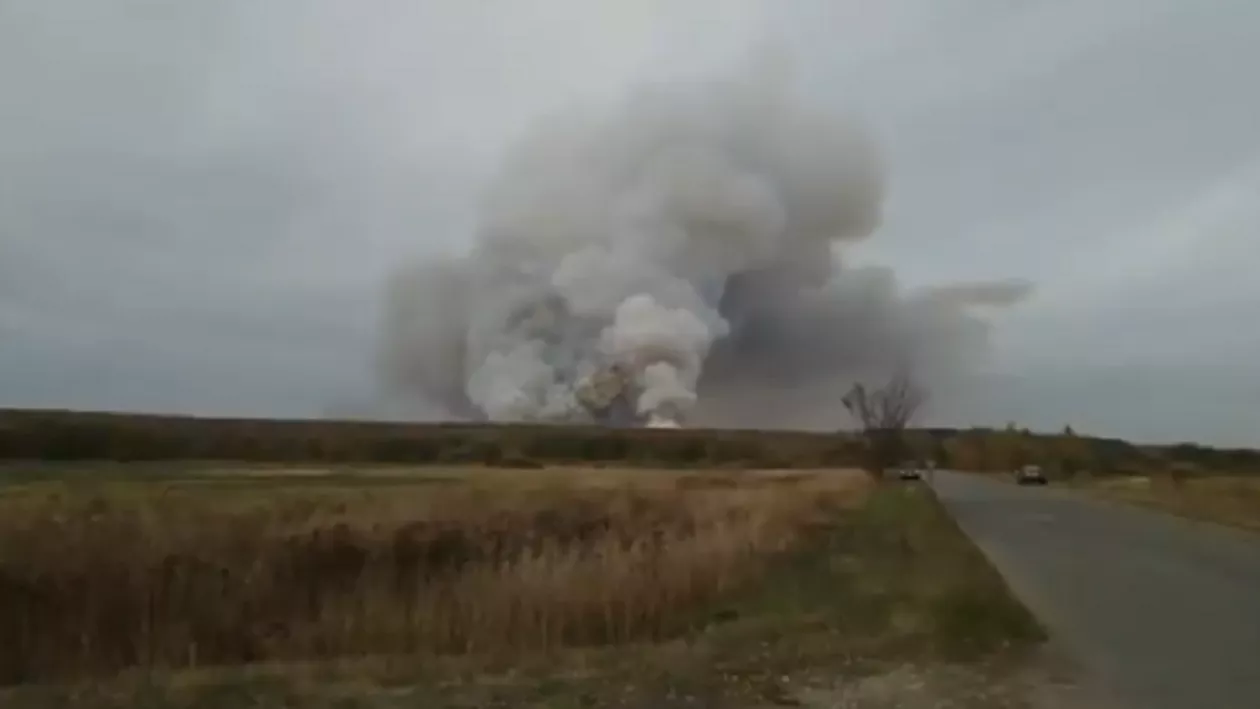 Explozie puternică la un depozit de muniții din Rusia. Peste 10 sate, evacuate (VIDEO)
