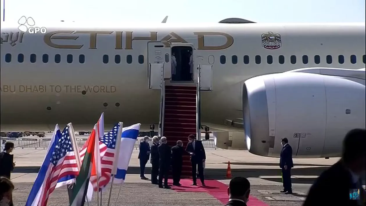 Moment istoric. O delegație a guvernului EAU a ajuns în Israel, într-o primă vizită oficială (VIDEO)