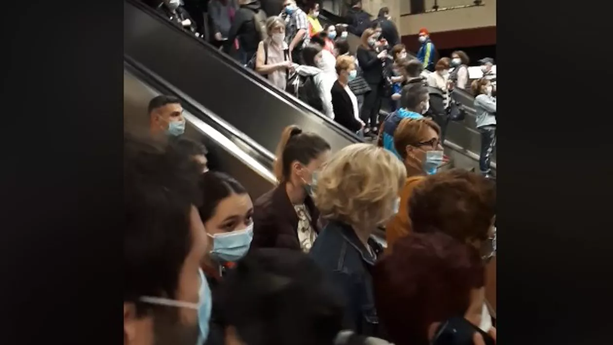 Haos la metrou în București. Traficul a fost întrerupt în urma unei defecțiuni apărute pe Magistrala 1 (VIDEO)