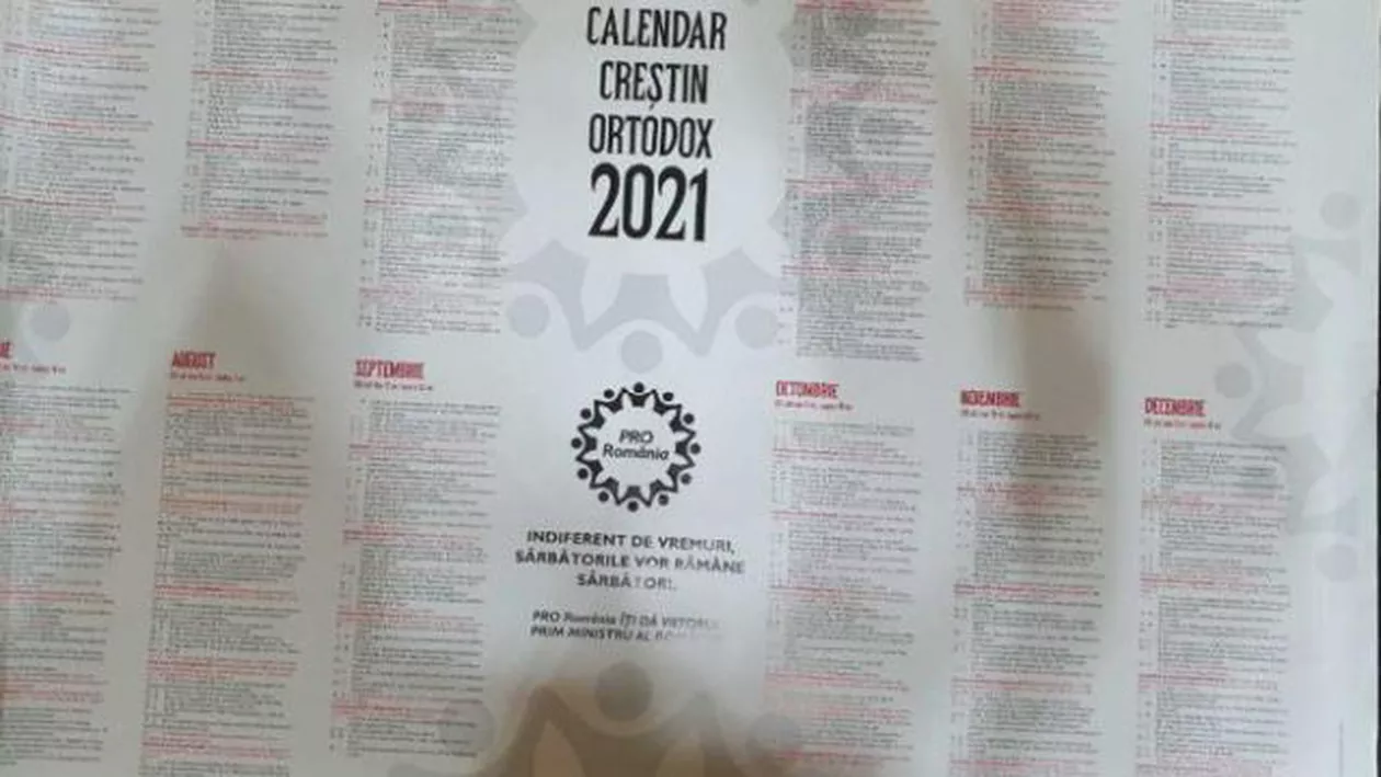 BEC interzice Pro România să mai distribuie calendare creştin-ortodoxe cu logoul partidului, în campania electorală
