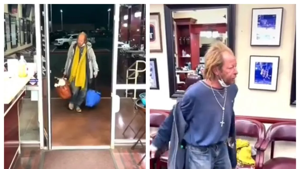 A observat un om al străzii cum se uita la el în timp ce muncea, așa că frizerul a decis să facă o faptă bună. L-a chemat și l-a tuns gratuit. Ce a urmat este incredibil (FOTO+VIDEO)