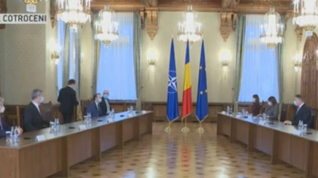 Consultări la Cotroceni pentru desemnarea premierului. Liderii PNL, USR-PLUS și UDMR au venit împreună să-l propună pe Florin Cîțu. Klaus Iohannis i-a felicitat pentru „viteză” (VIDEO)