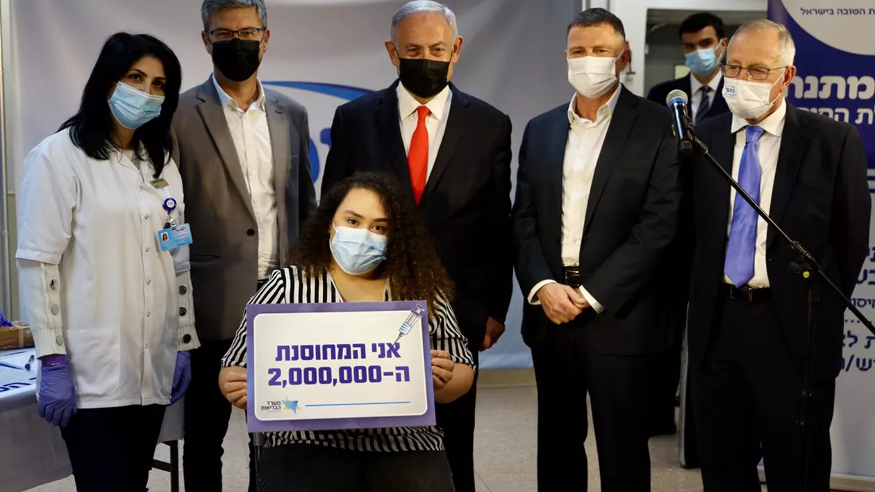 Israelul a depășit pragul de două milioane de persoane care au primit prima doză a vaccinului anti-COVID-19