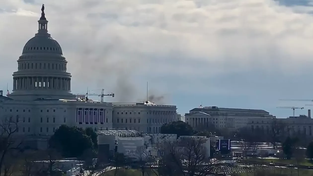 Capitoliul SUA, închis temporar. Autoritățile americane spun că a fost o măsură de precauție, în replică la un incendiu izbucnit în apropiere