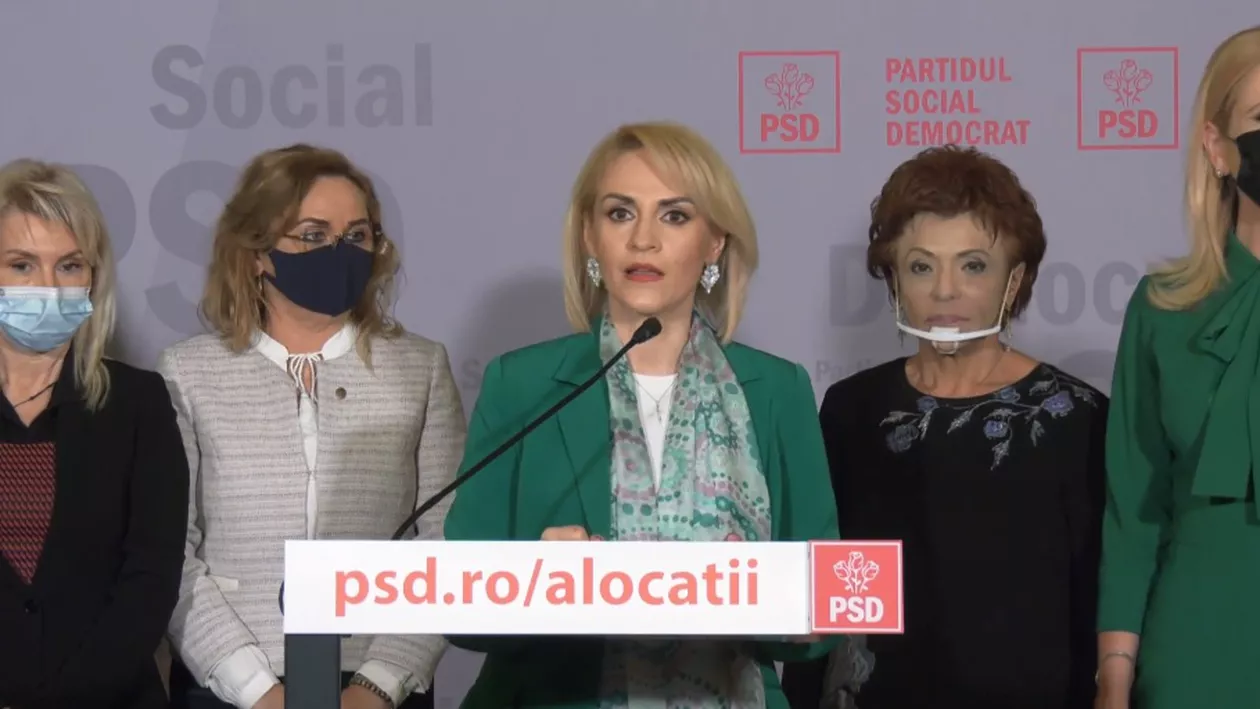 PSD a depus un amendament la legea bugetului, privind creșterea alocațiilor. Gabriela Firea: ”Considerăm că cei peste 3,5 milioane de copii din România merită respectul Guvernului” (VIDEO)