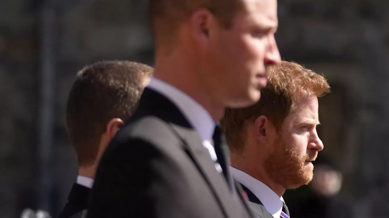 Experții în tehnica citirii pe buze au descifrat ce și-au spus Prinții William și Harry după funeraliile bunicului lor