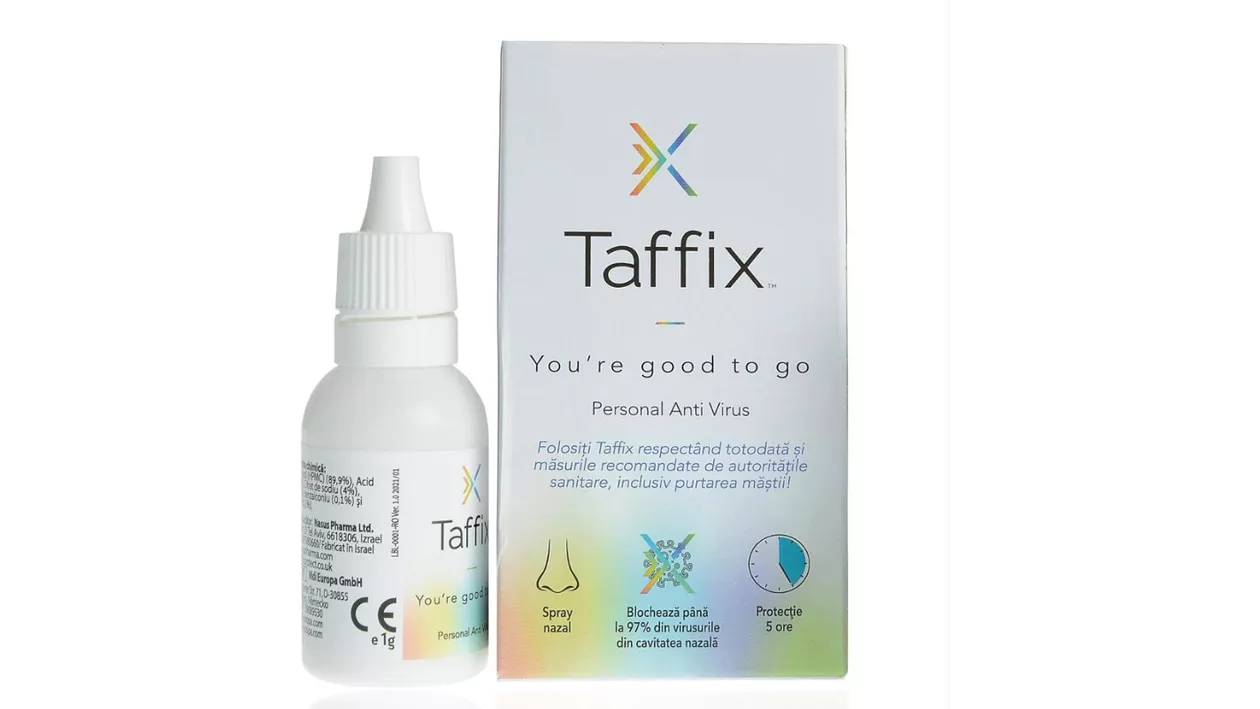 TAFFIX, spray-ul care protejează împotriva SARS-CoV-2, eficient și împotriva tulpinilor britanice și africane