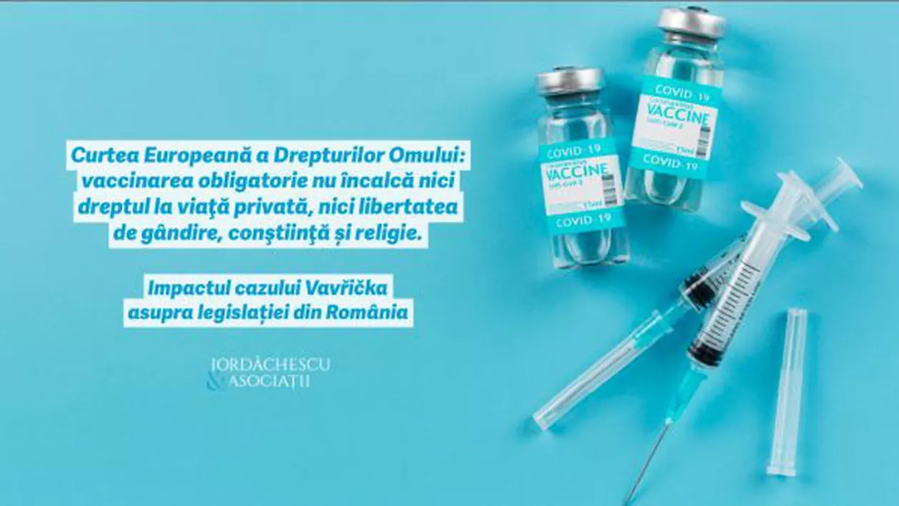 Curtea Europeană a Drepturilor Omului: Vaccinarea obligatorie nu încalcă nici dreptul la viaţă privată, nici libertatea de gândire, conştiinţă și religie