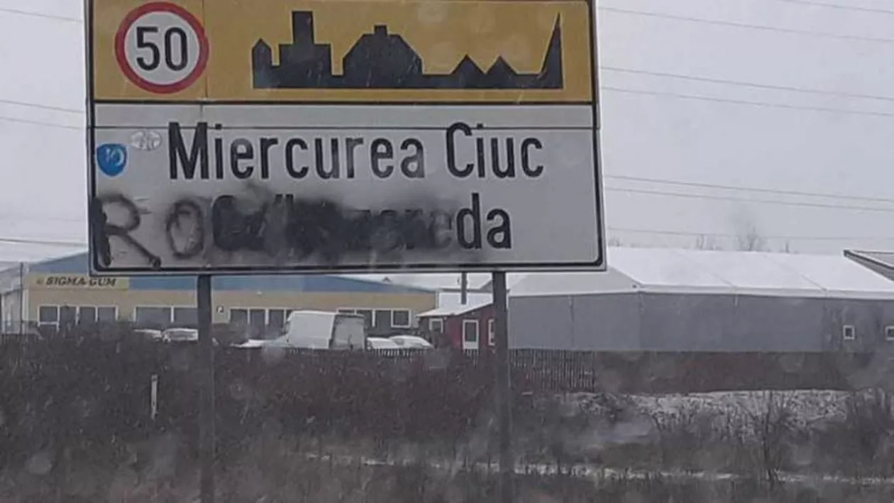 Bărbatul care a acoperit inscripțiile maghiare de pe indicatoarele din România, condamnat la închisoare cu executare