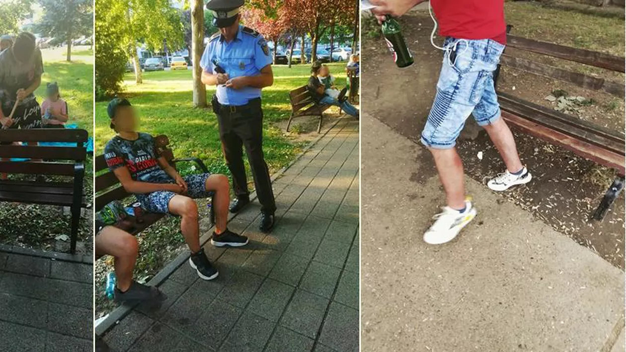 Spărgătorii de semințe, puși de polițiști să măture cojile. Ce amenzi au primit