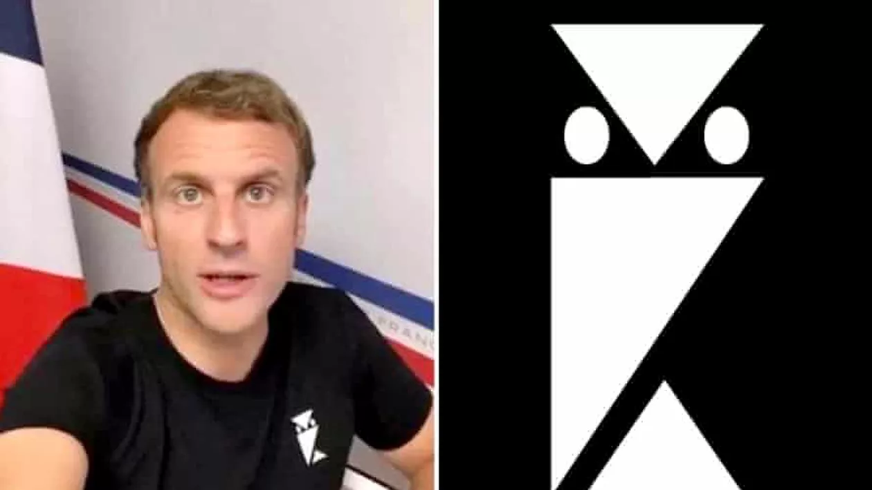 O bufniţă de pe tricoul lui Macron naşte teorii ale conspiraţiei în Franţa. Mulți sunt convinși acum că președintele face parte dintr-o societate secretă