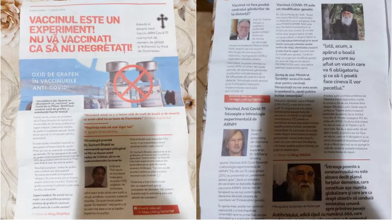 Revistă cu știri anti-vaccin, distribuită în Alba. Alte cazuri similare în țară