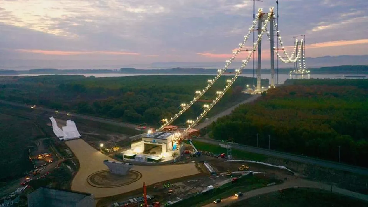 Noi imagini cu lucrările de la Podul de la Brăila, cel mai mare din România şi al treilea din Europa (FOTO)