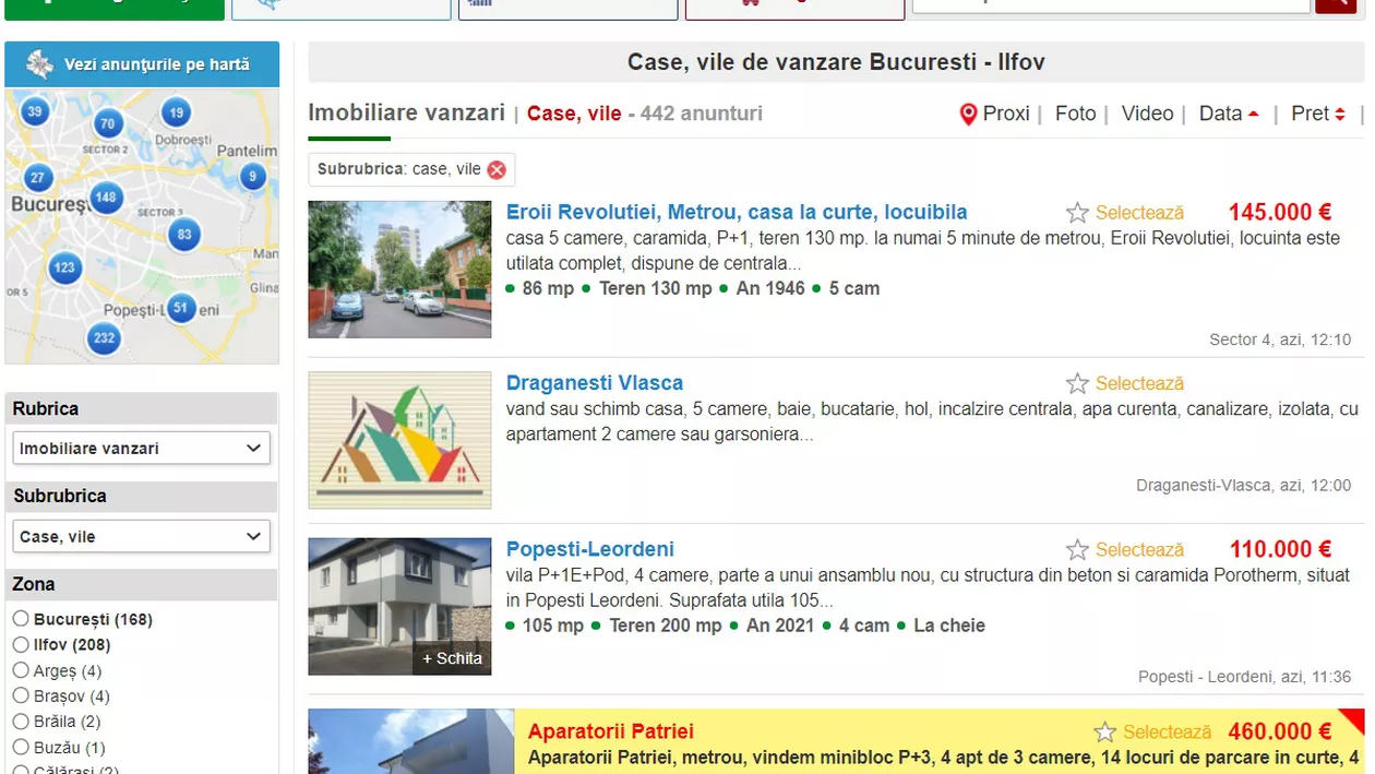 Găsește casa la care visezi! Pe Anuntul.ro descoperi o ofertă variată de case și vile din București!
