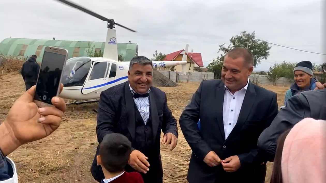 Primar din Dolj, dus la nuntă cu elicopterul: „Fu mişto! A fost ambiţia lu’ finu“
