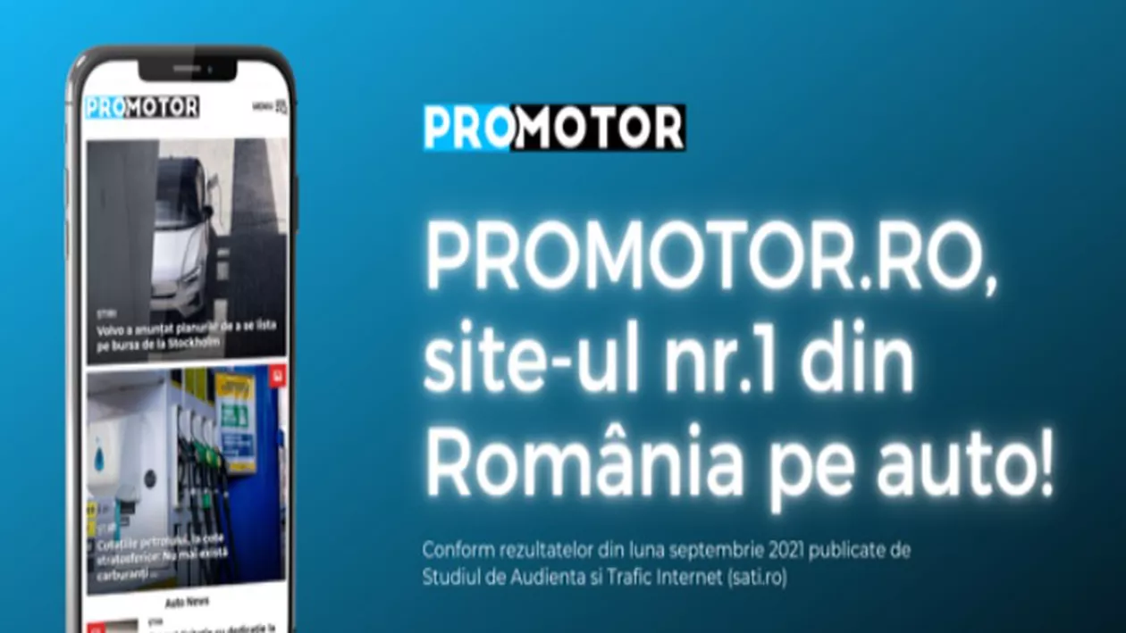 Comunicat: Oficial. ProMotor.ro – cel mai citit site de ştiri din domeniul Auto si moto şi în luna septembrie
