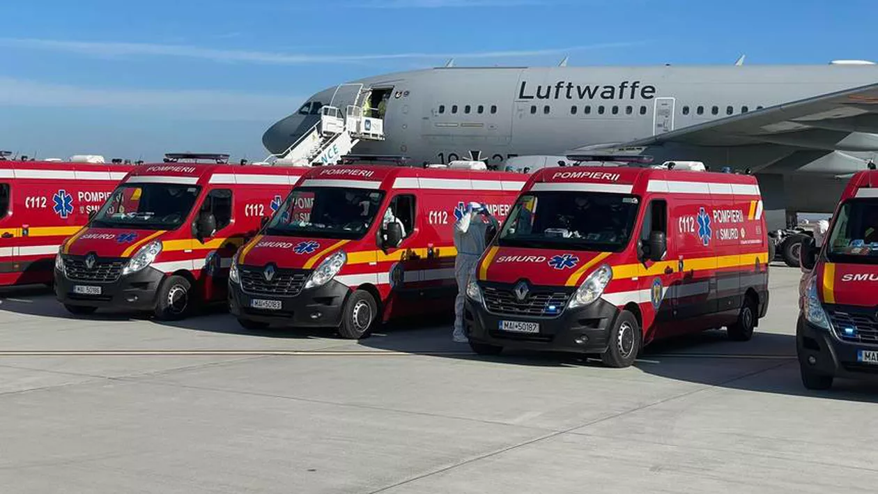 Alți șase pacienți cu COVID-19, aflați în stare gravă, transferați miercuri în Germania