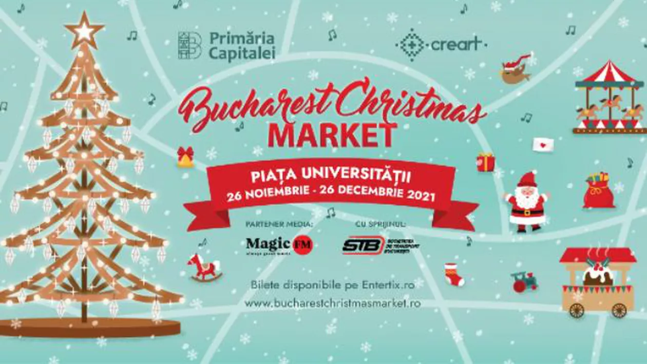 Târgul de Crăciun din Bucureşti se deschide pe 26 noiembrie. Pot intra doar cei care au certificat verde. Cât costă biletul