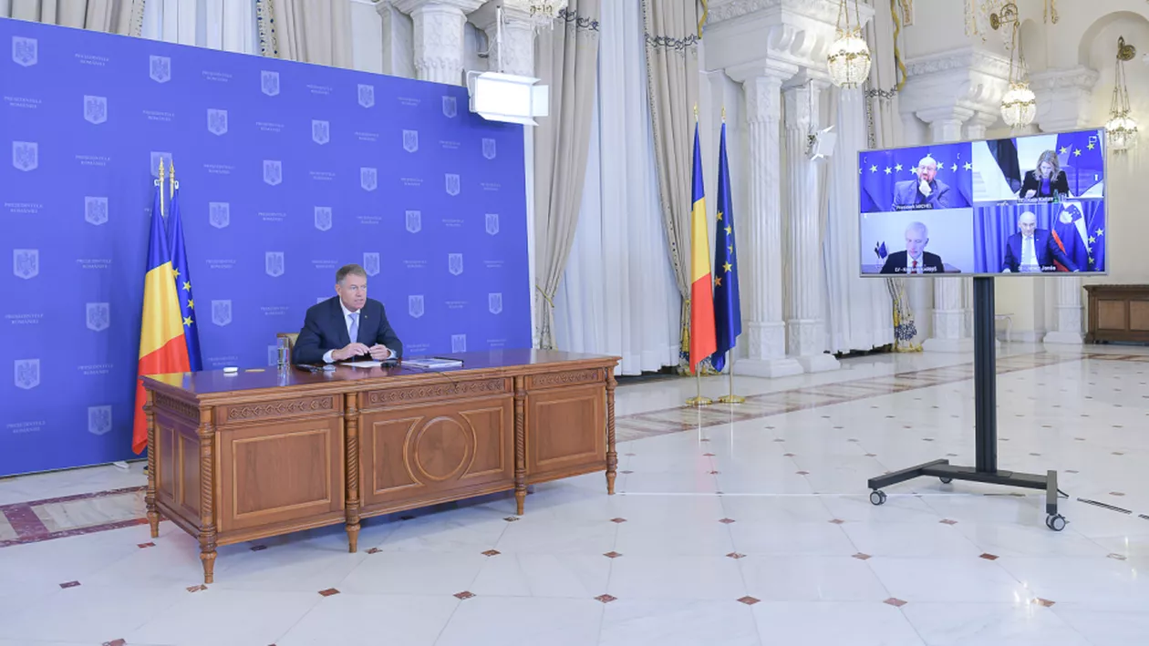 Klaus Iohannis, discuție cu preşedintele Consiliului European şi cu alți liderii europeni despre gestionarea pandemiei, preţurile la energie şi apărarea UE
