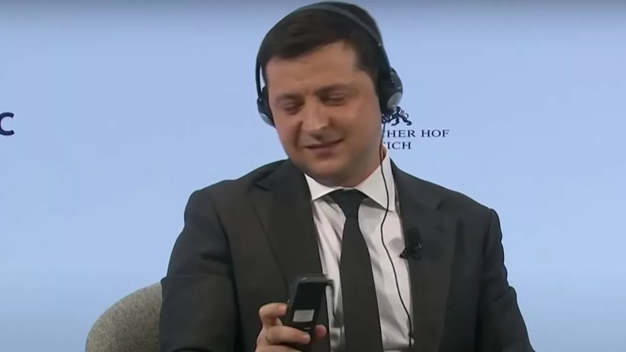 Președintele ucrainean Volodimir Zelenski a făcut haz de necaz, la Conferința de la Munchen. Gluma care a stârnit hohote de râs (VIDEO)
