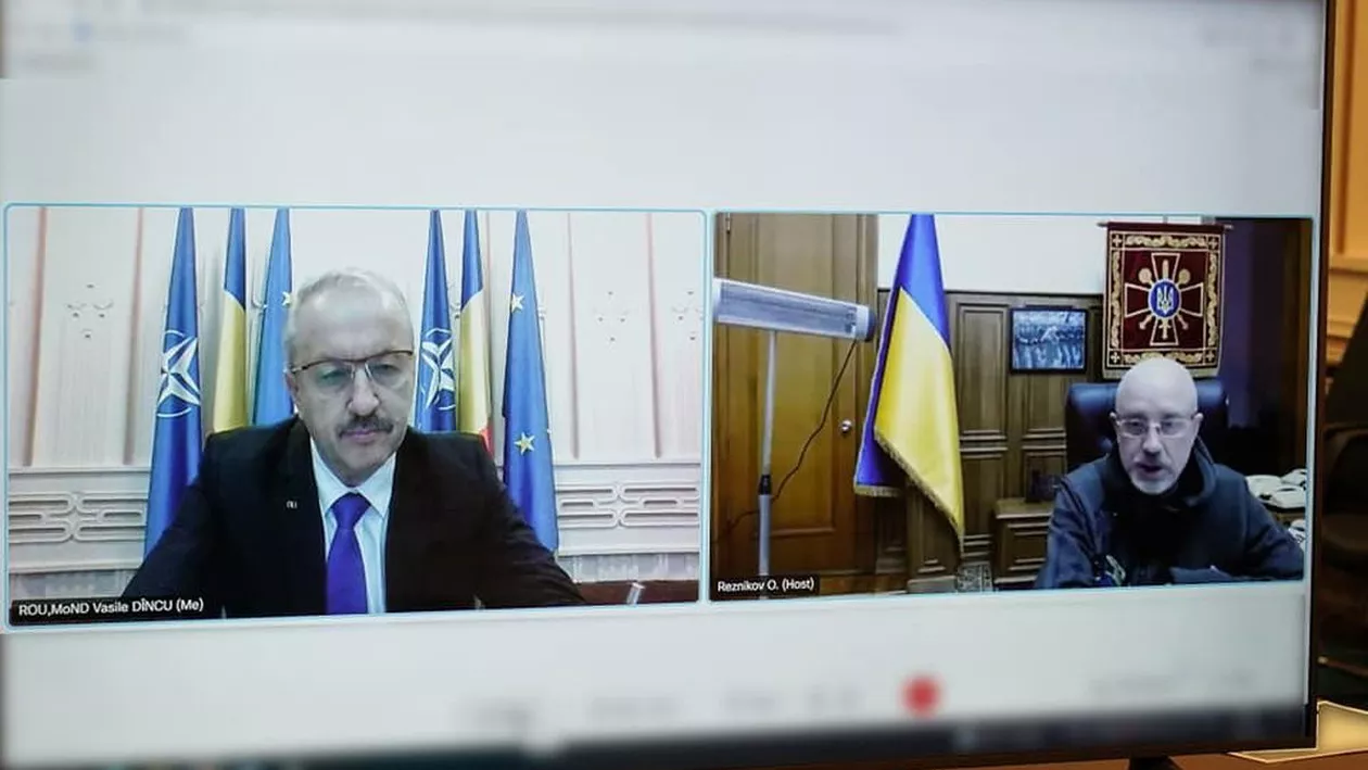 Ministrul Apărării Naționale, Vasile Dîncu, discuții cu omologul său Oleksii Reznikov privind evoluțiile situației de securitate din Ucraina