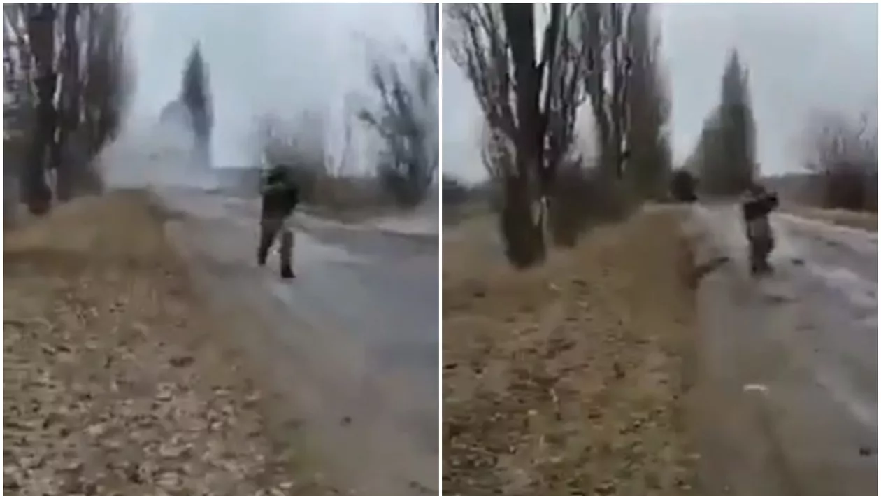 Momentul în care o blindată rusească este aruncată în aer de ucrainenii din gherila infiltrată în spatele ei (VIDEO)