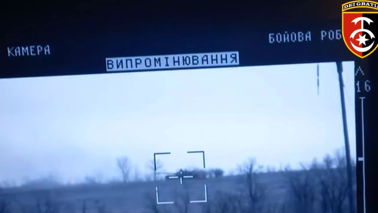 Momentul în care un tanc rusesc e lovit în plin de o rachetă (VIDEO)