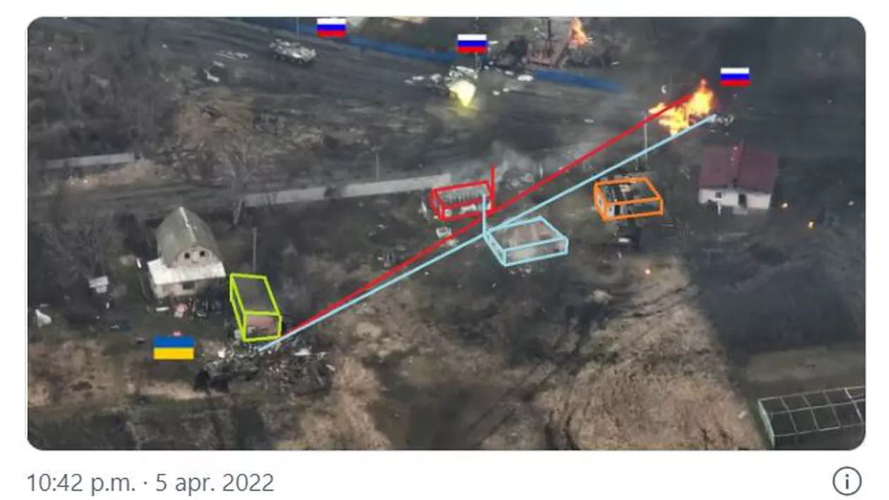 Tanc ucrainean, angajat de unul singur în luptă cu o coloană de blindate rusești (VIDEO)