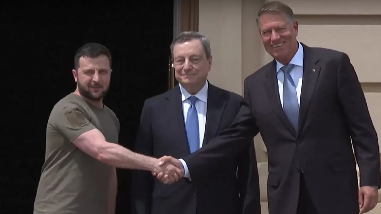 Alertă de raid aerian la Kiev, chiar în timp ce se aflau acolo Klaus Iohannis și liderii din Germania, Franța și Italia