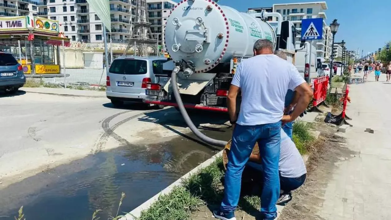 Haos și miros insuportabil în Năvodari, după o simplă ploaie. Cornel Nistorescu: Marea aventură urbanistică dă primele semne de cîrpeală. Cine a luat șpaga?