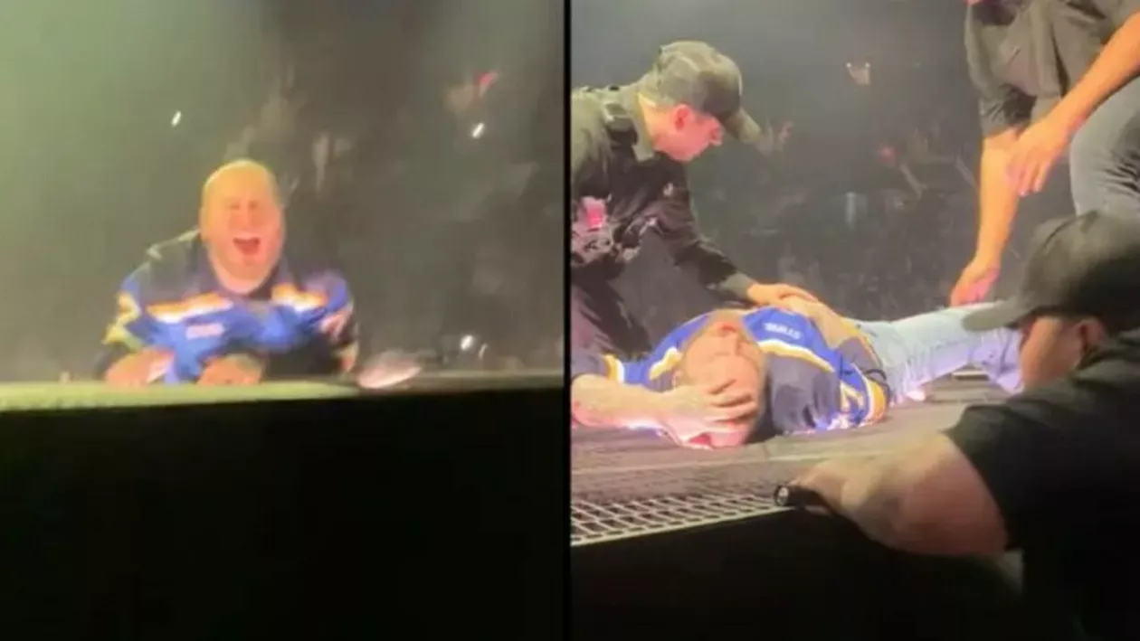 Post Malone s-a prăbușit pe scenă în timpul ultimului său concert. Rapperul a avut nevoie de intervenția medicilor