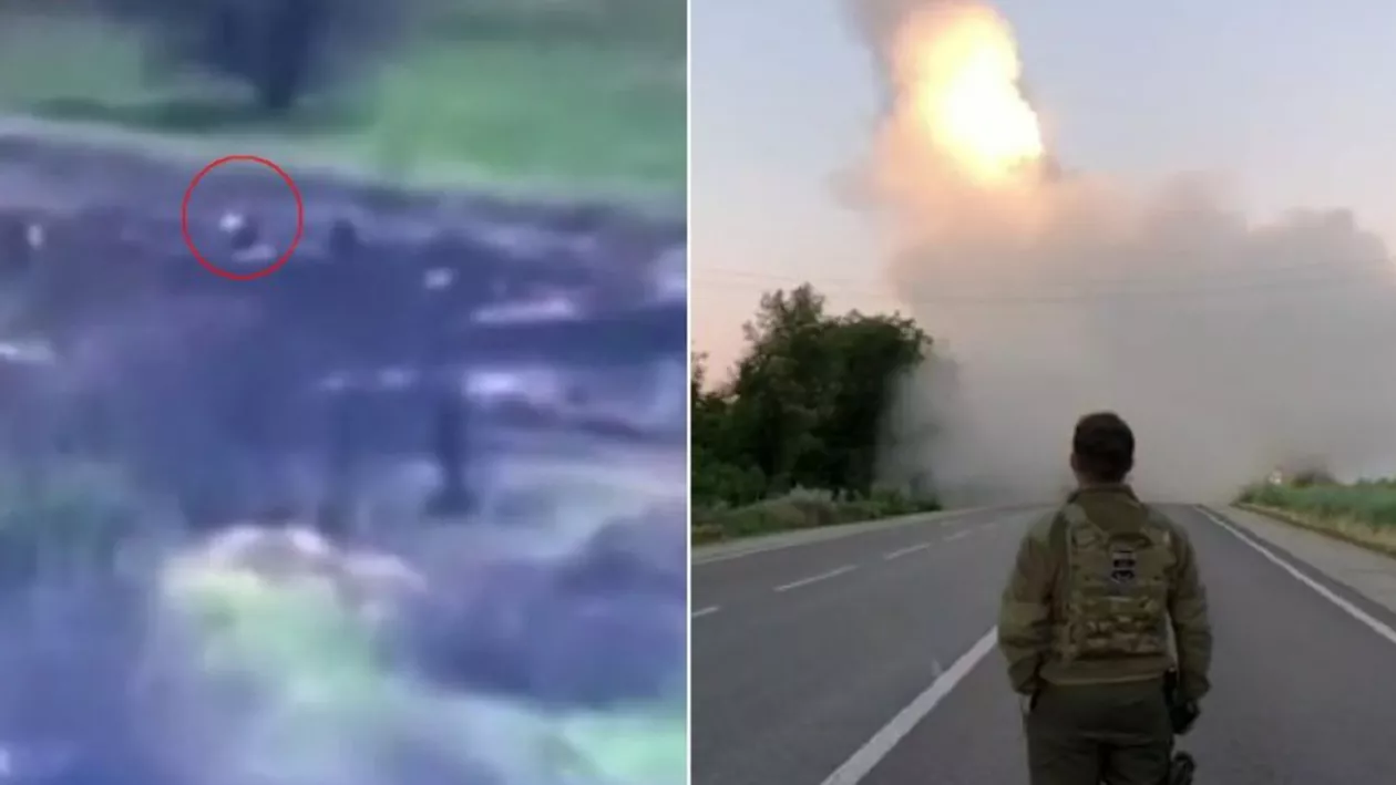 Soldați ruși au fost surprinși în timp ce flutură steagul alb, înainte de a se preda, în sudul Ucrainei