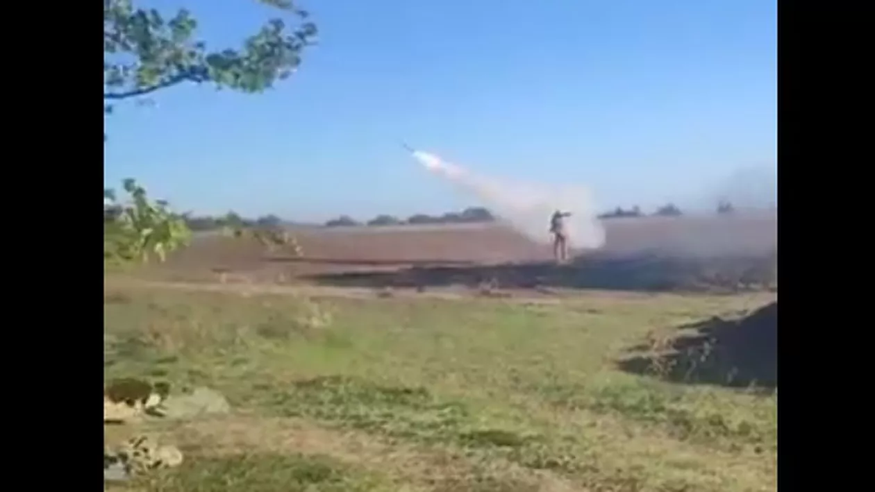 Momentul uimitor când ucrainenii interceptează o rachetă rusească (VIDEO)