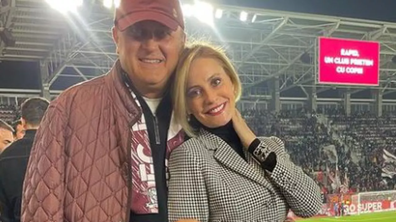 Diana Șucu, partenera de viață a lui Dan Șucu, fascinată de Rapid: „Mă rog de el să mă ia la fiecare meci”