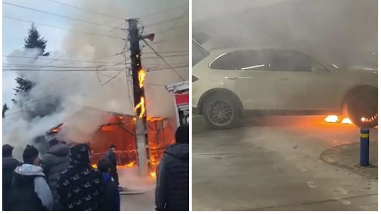 Incendii în Ilfov și în București! Flăcările au mistuit un magazin din Voluntari. Probleme similare au fost și în parcarea unui centru comercial din Capitală (VIDEO)