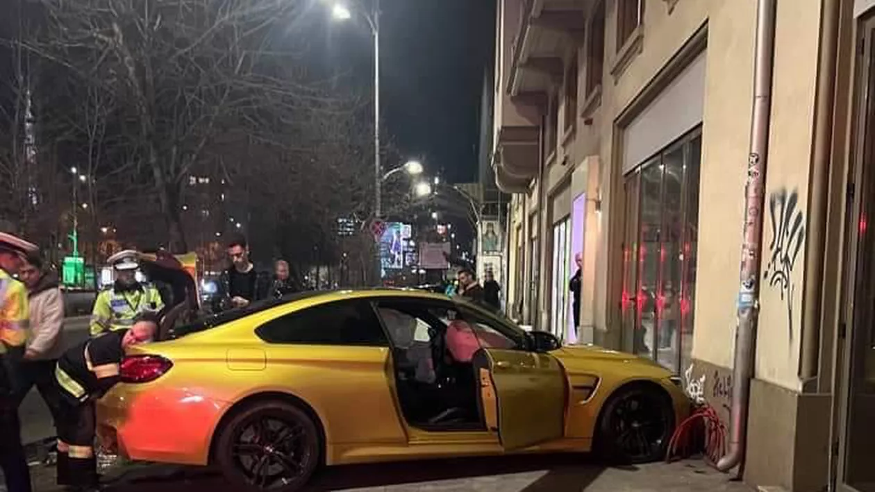 Șoferul unui BMW, la un pas să spulbere un polițist în centrul Capitalei