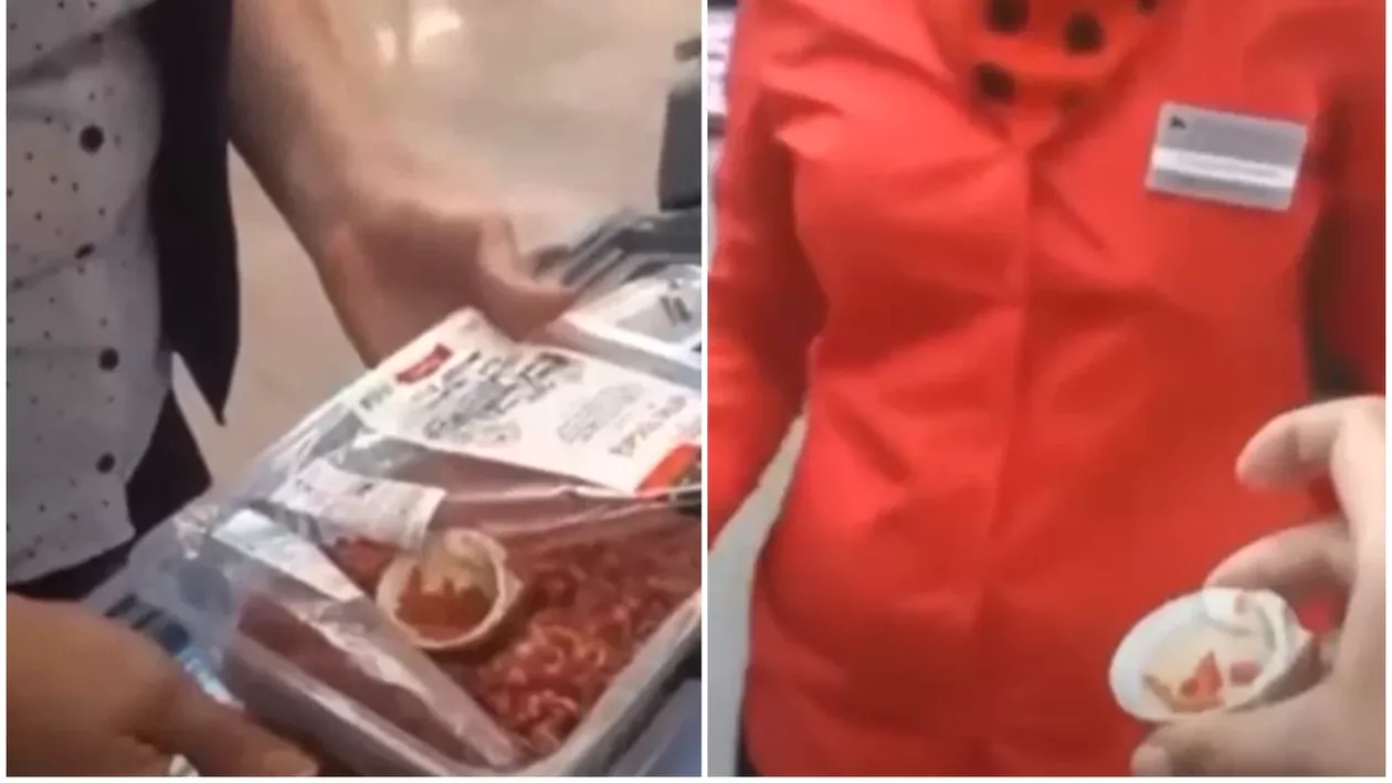 O femeie a găsit carne de plastic într-un supermarket din București (VIDEO)