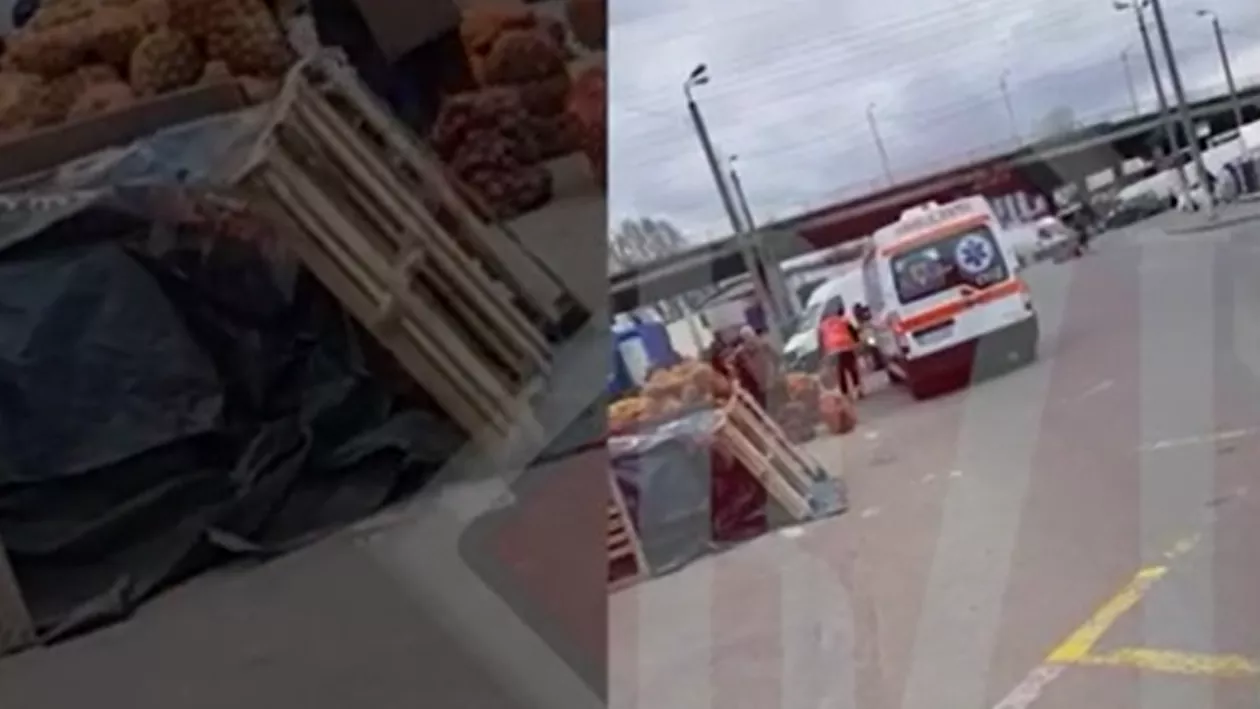 Iași: Imagini șocante. Saci de cartofi transportați cu ambulanța (FOTO)