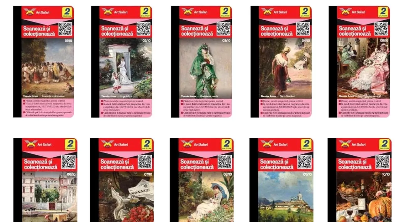 Picturi celebre, pe cartelele de metrou / Ce pot câștiga cei care colecționează 10 opere de artă diferite
