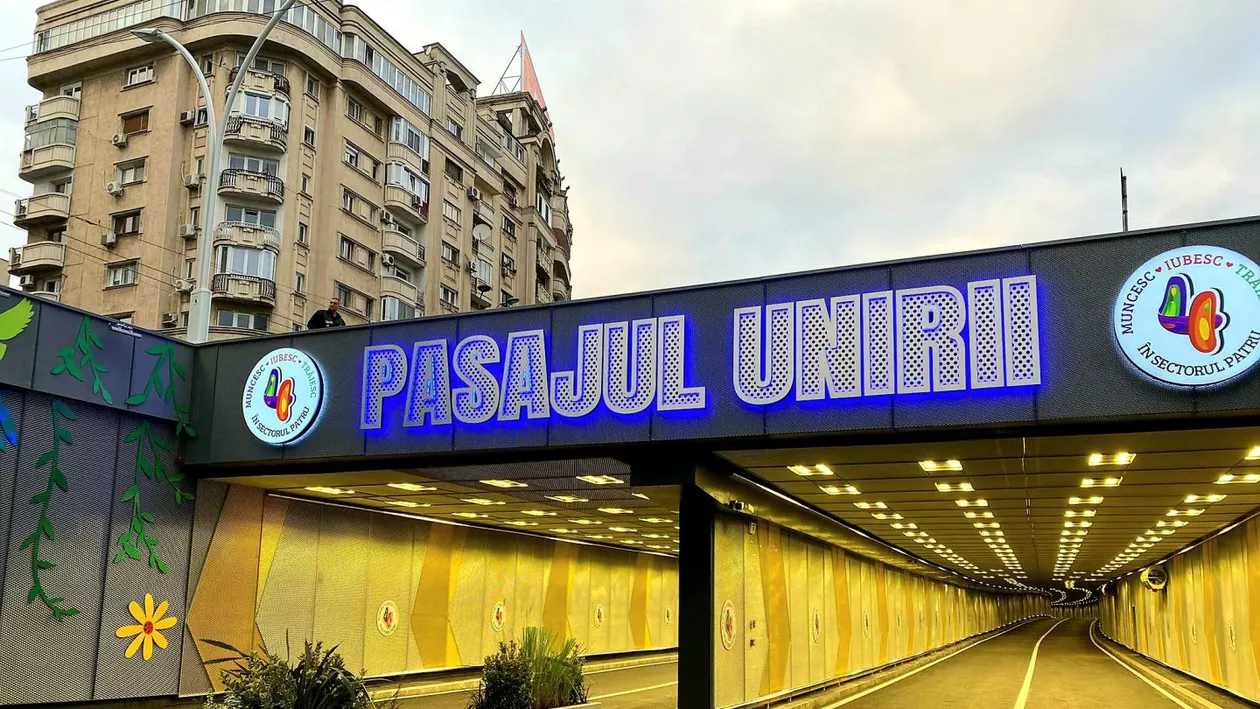 Două persoane au fost rănite, după ce un motociclist a intrat în peretele Pasajului Unirii. Traficul este restricționat