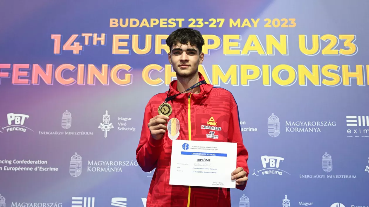 Radu Nițu, medalie de aur pentru România la proba masculină de sabie de la Europenele Under-23