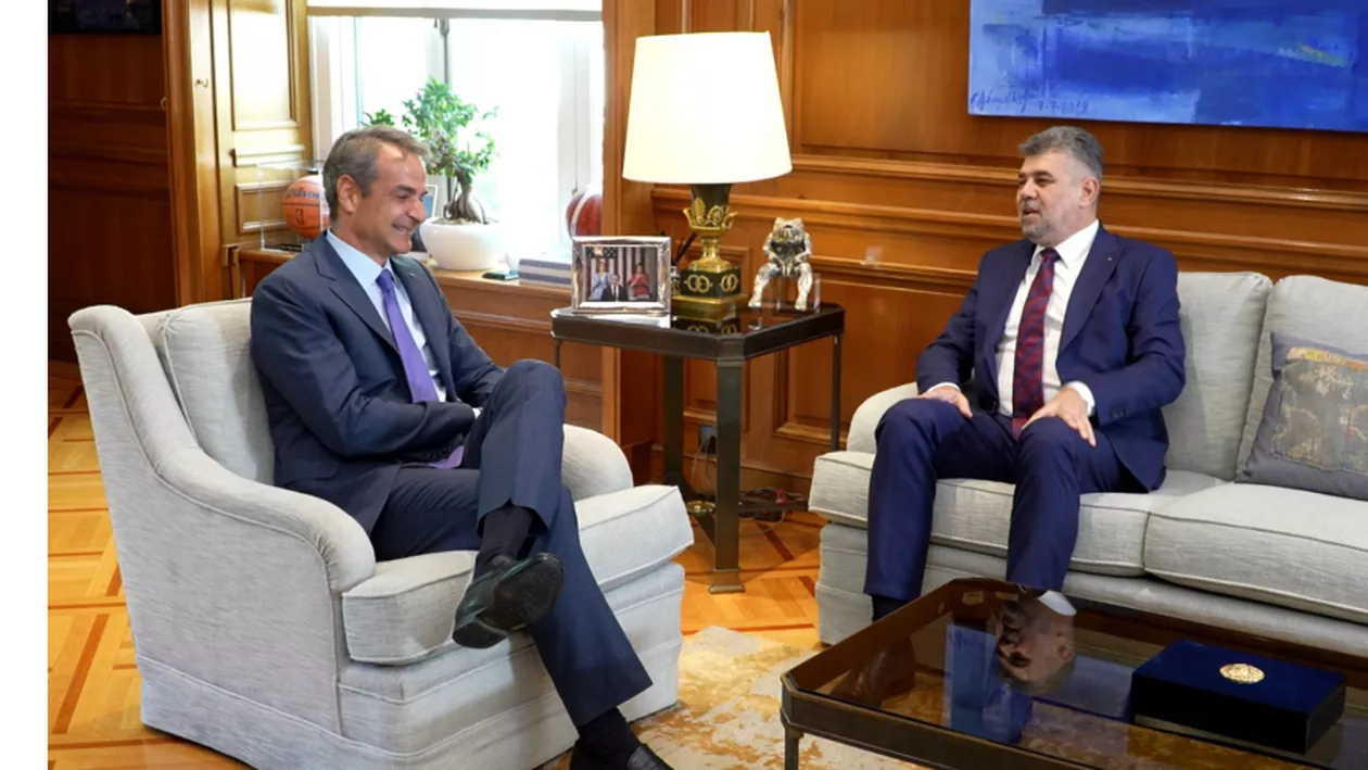 Marcel Ciolacu a discutat cu premierul grec Kyriakos Mitsotakis despre investiții în energie