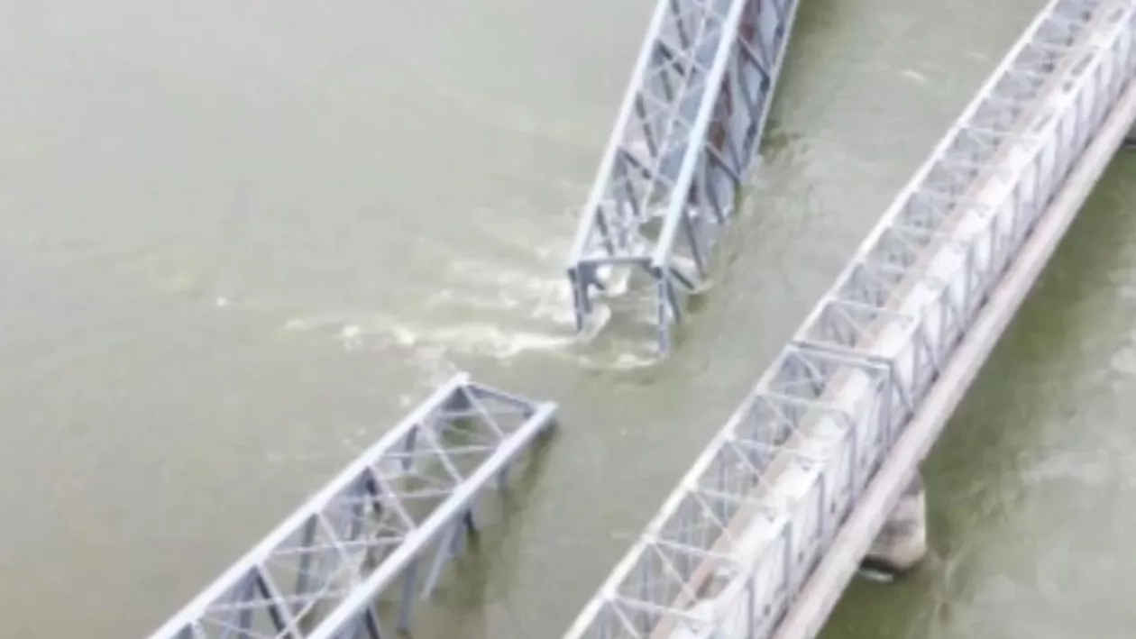 Un pod de cale ferată foarte important s-a prăbușit în Norvegia, din cauza furtunii Hans