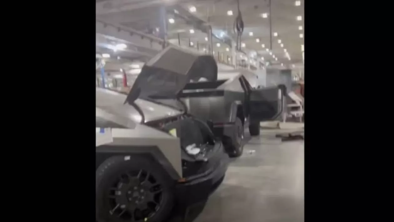 O filmare din interiorul fabricii arată că Tesla Cybertruck are portbagajul mult mai mic decât se credea inițial