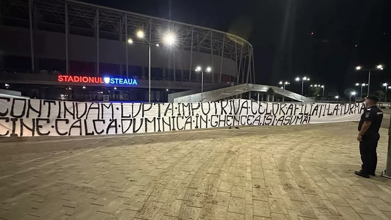 Ultrașii lui CSA, mesaj amenințător înainte de venirea lui FCSB pe Stadionul Steaua: „Cine calcă duminică în Ghencea își asumă”