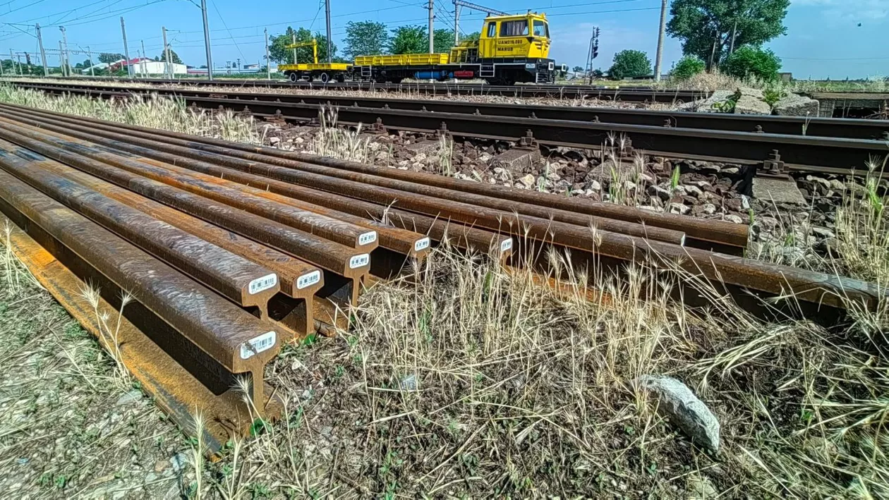 Mecanic de tren rănit uşor în urma unui accident feroviar. Un utilaj agricol a fost lăsat pe calea ferată