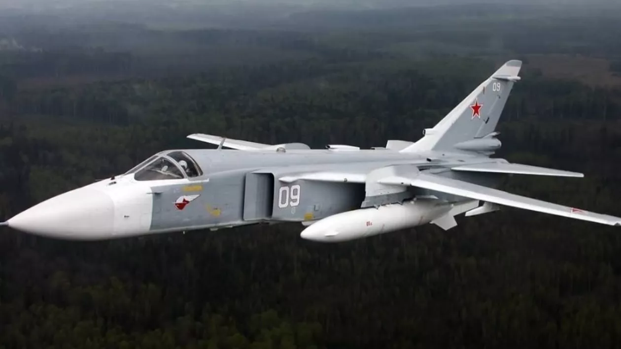 Un avion de bombardament Su-24 s-a prăbușit în sudul Rusiei în timpul unui antrenament