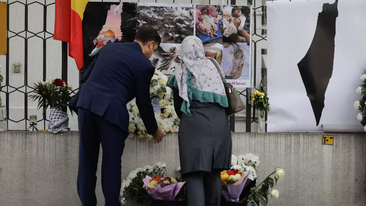 Miting pro-palestinian, în București, la Ambasada Palestinei: Au participat diplomați din 22 de țări islamice. Iată cerințele acestora (FOTO)