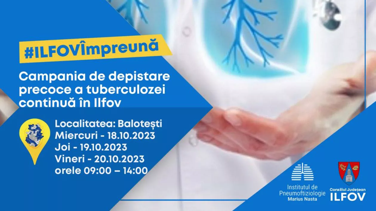 CJ Ilfov anunță continuarea campaniei de depistare precoce a tuberculozei
